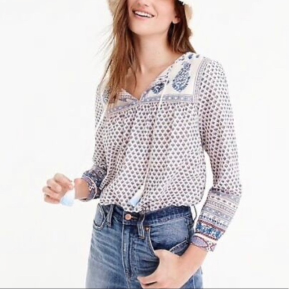 J. Crew Tops - J. Crew (Point Sur) | Peasant Top, 12